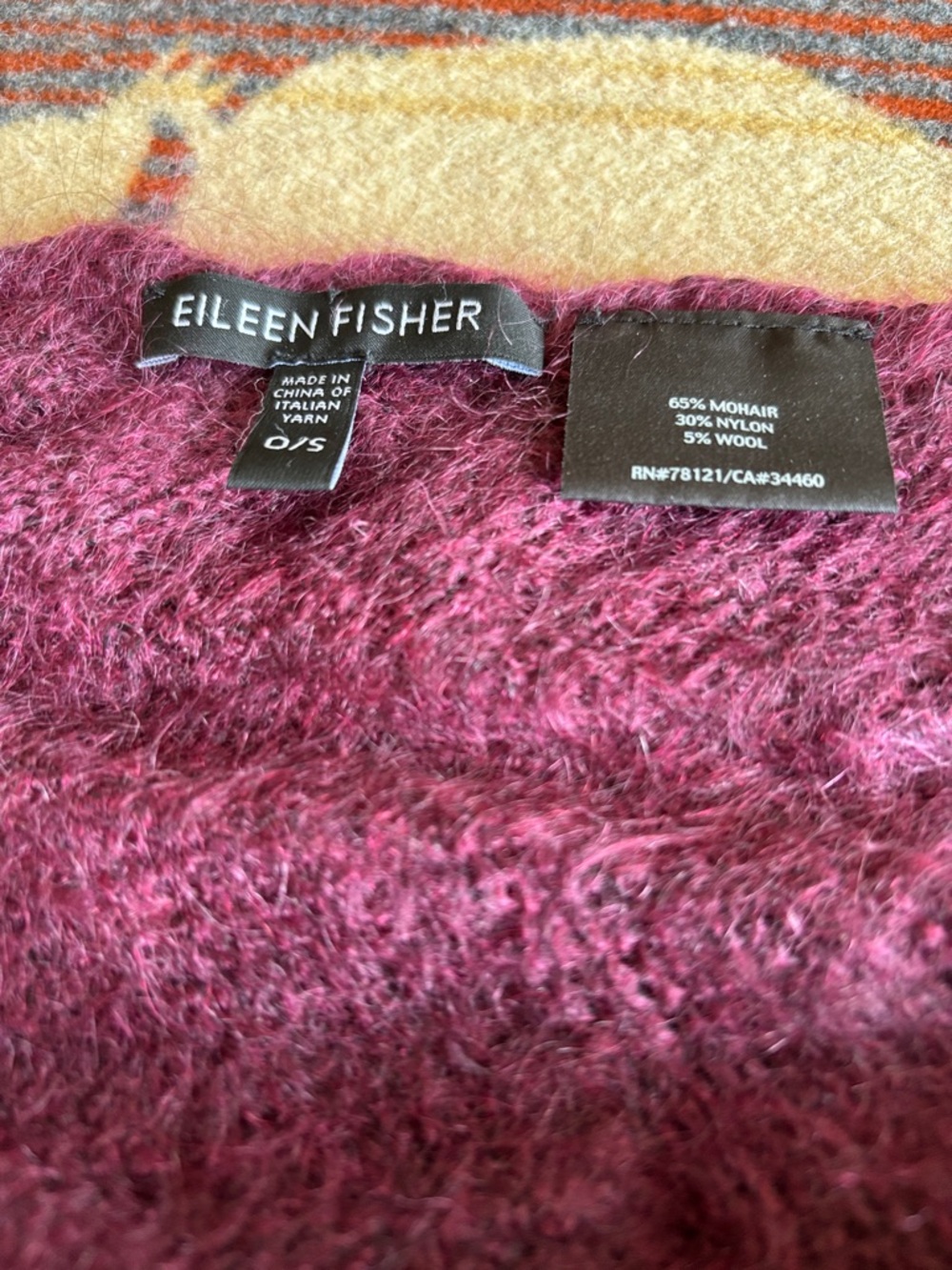 Eileen Fisher scarf in plum